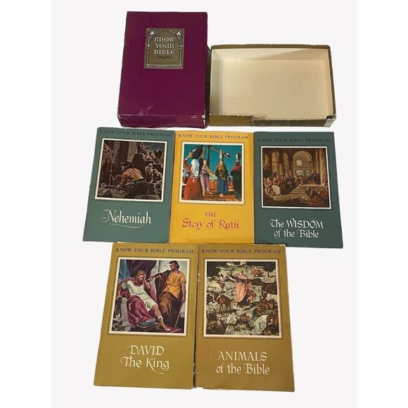 Vintage 1962 Know Your Bible Program Lot Of 16 Books Nelson Doubleday Inc. - Picture 6 of 12